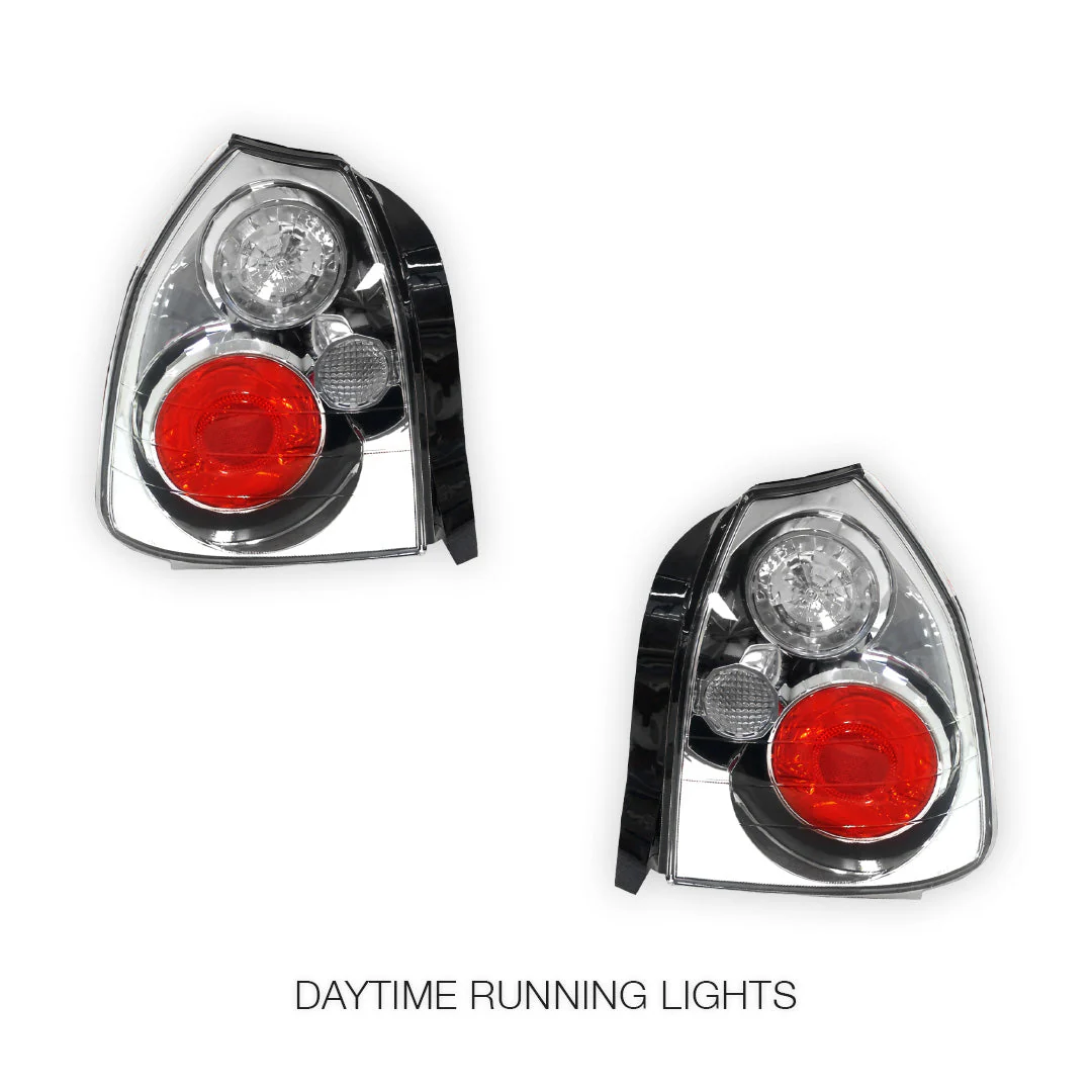Honda Civic EK (1996 - 2000) Crystal Clear Altezza Halogen Tail Lights LH + RH - Image 2