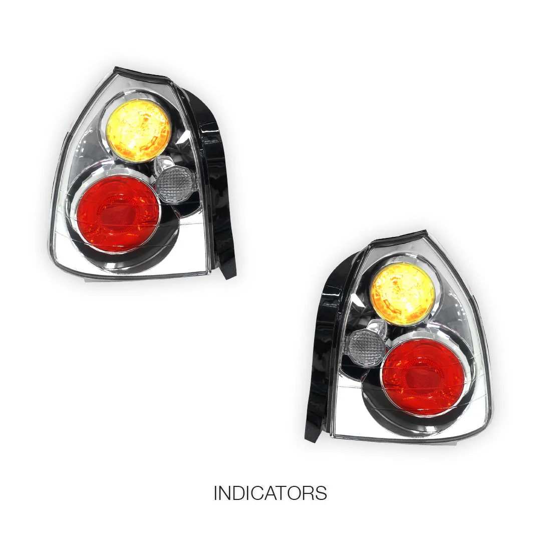 Honda Civic EK (1996 - 2000) Crystal Clear Altezza Halogen Tail Lights LH + RH - Image 3