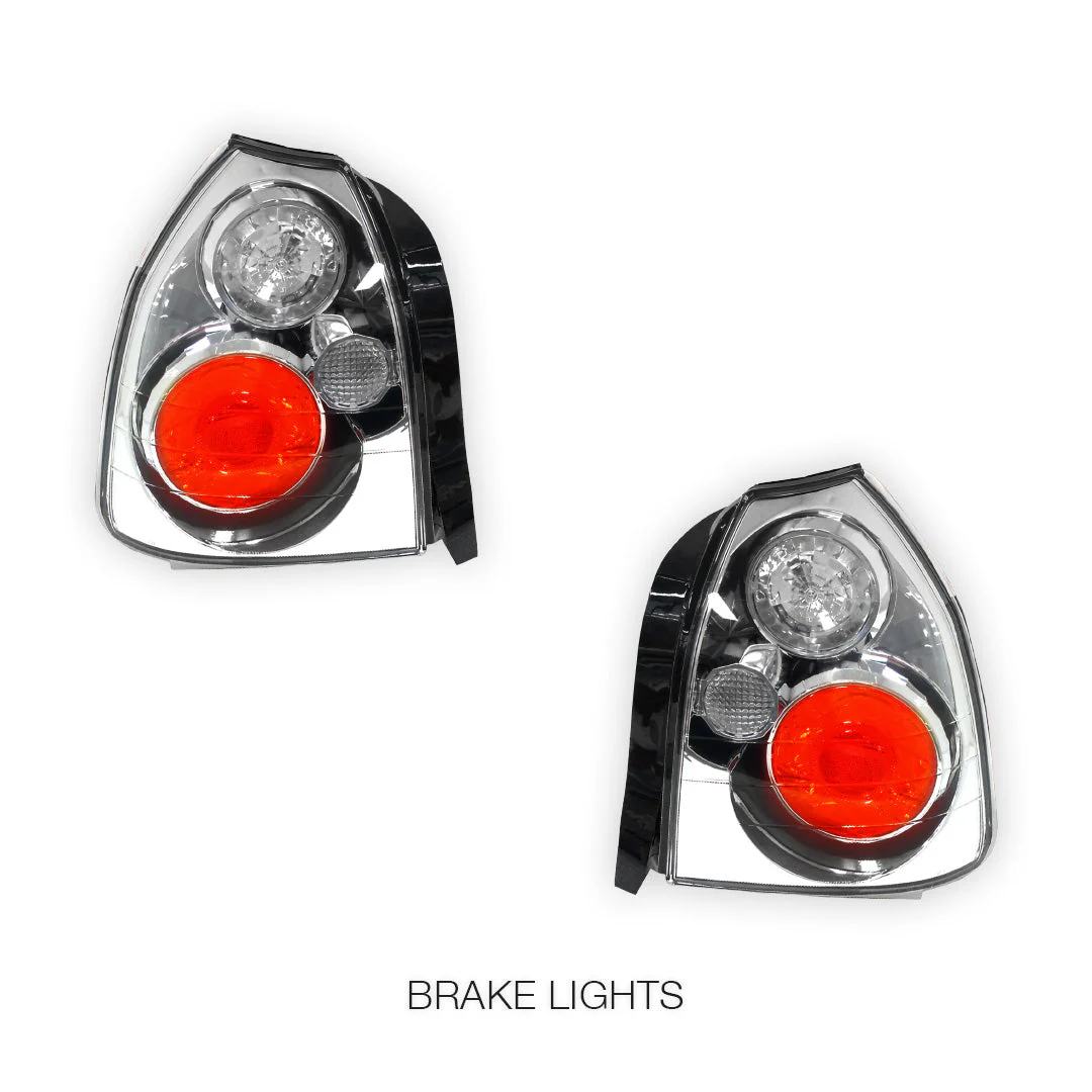 Honda Civic EK (1996 - 2000) Crystal Clear Altezza Halogen Tail Lights LH + RH - Image 4