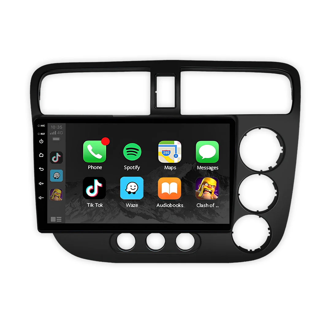 Honda Civic ES Sedan (2000 - 2005) 9" 13.3" Wireless Android 15 Head Unit for Apple CarPlay / Android Auto - Image 3