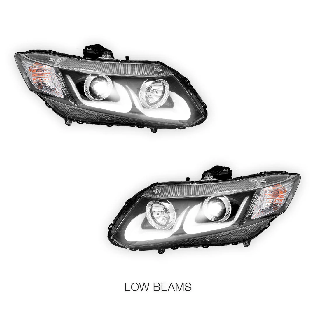 Honda Civic FB (2012 - 2016) 3D DRL Projector Headlights LH + RH - Image 10