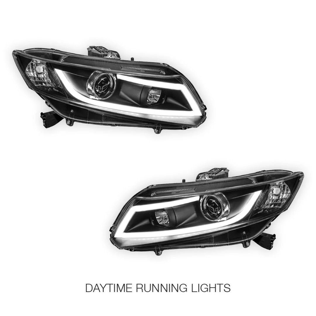 Honda Civic FB (2012 - 2016) 3D DRL Projector Headlights LH + RH - Image 2