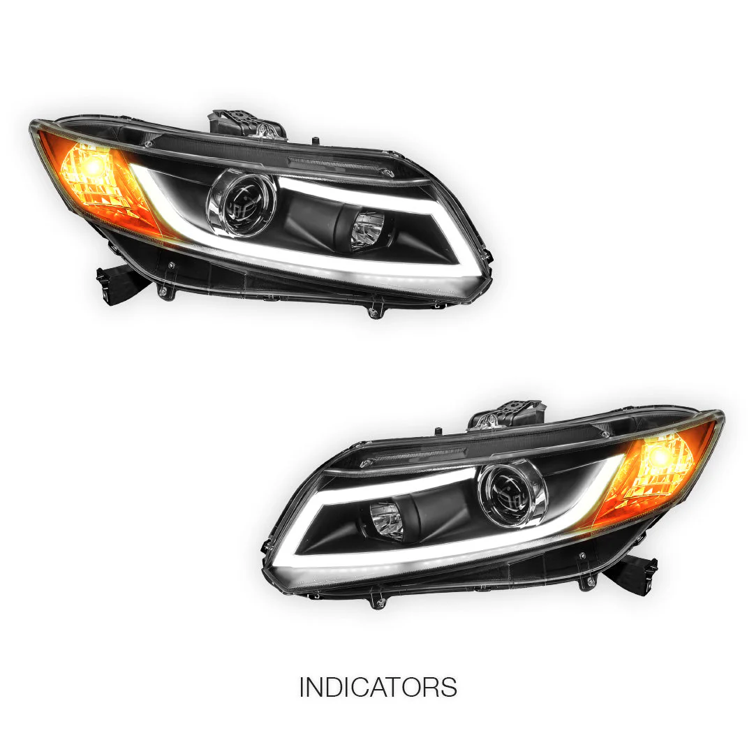 Honda Civic FB (2012 - 2016) 3D DRL Projector Headlights LH + RH - Image 3