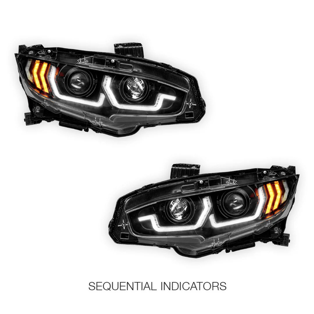 Honda Civic FC / FK (2016 - 2022) JDM LED DRL Projector Headlights LH + RH - Image 3