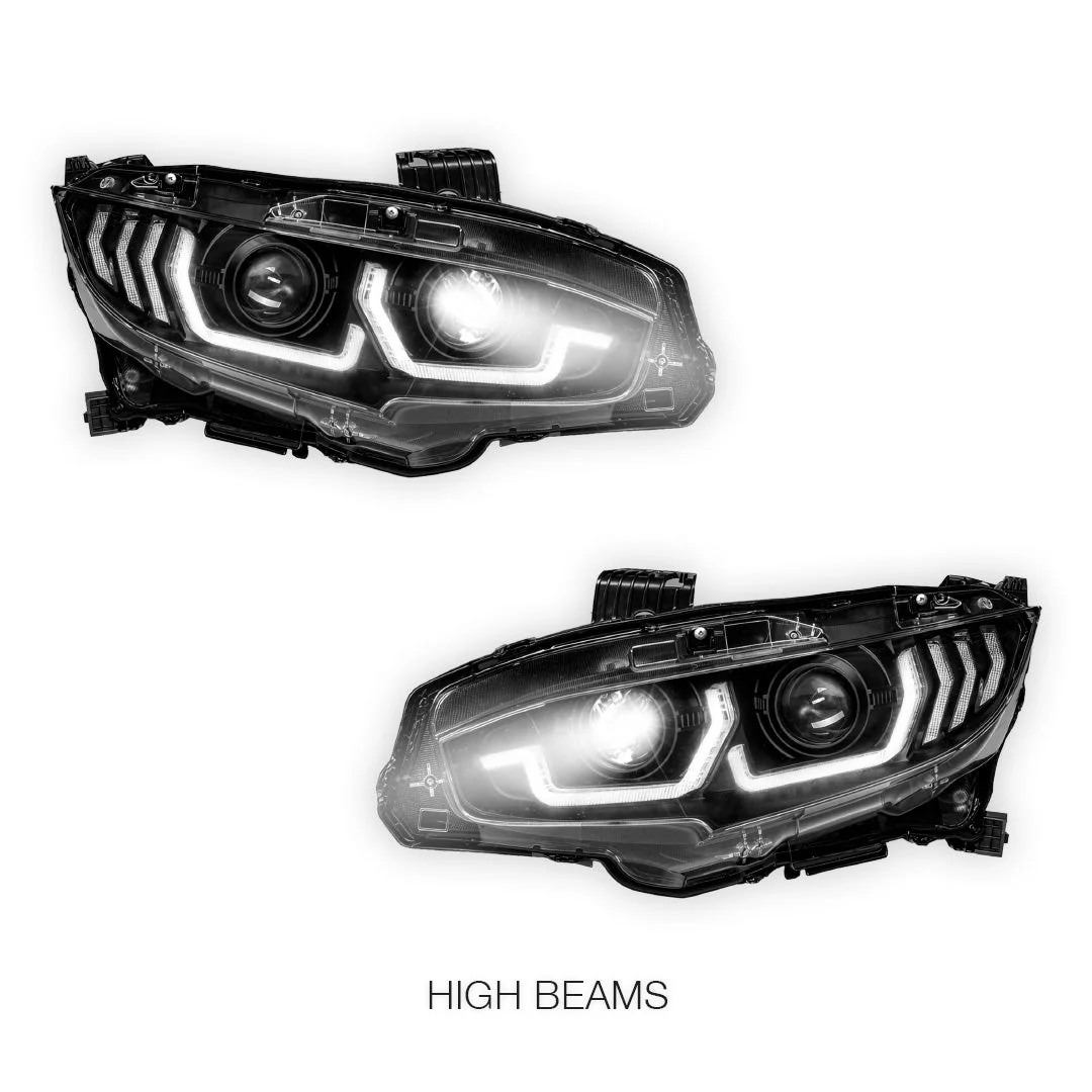 Honda Civic FC / FK (2016 - 2022) JDM LED DRL Projector Headlights LH + RH - Image 5
