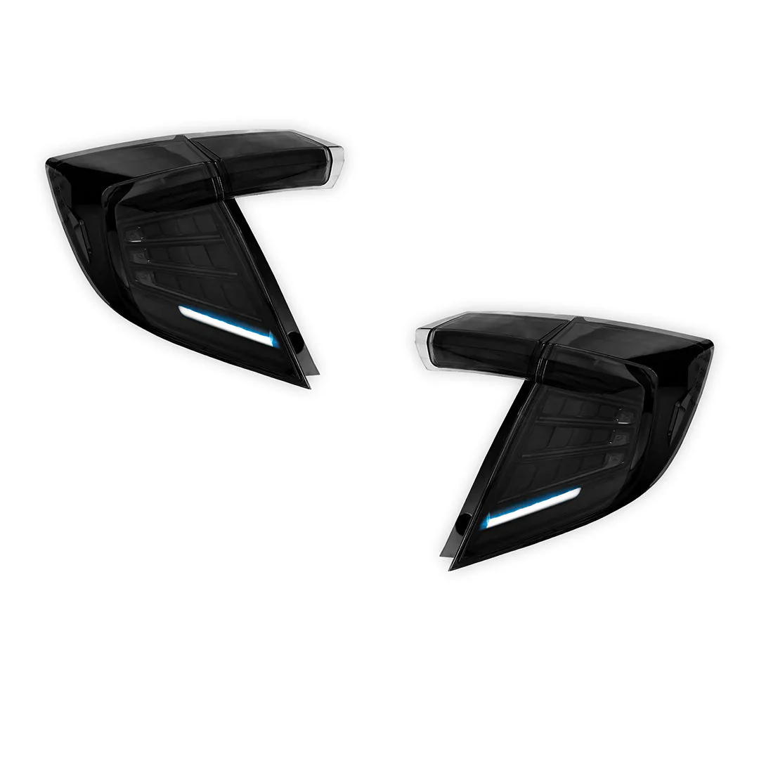 Honda Civic FK4 / FK7 / FK8 (2017 - 2023) Sequential Smoked LED Tail Lights LH + RH - Image 5