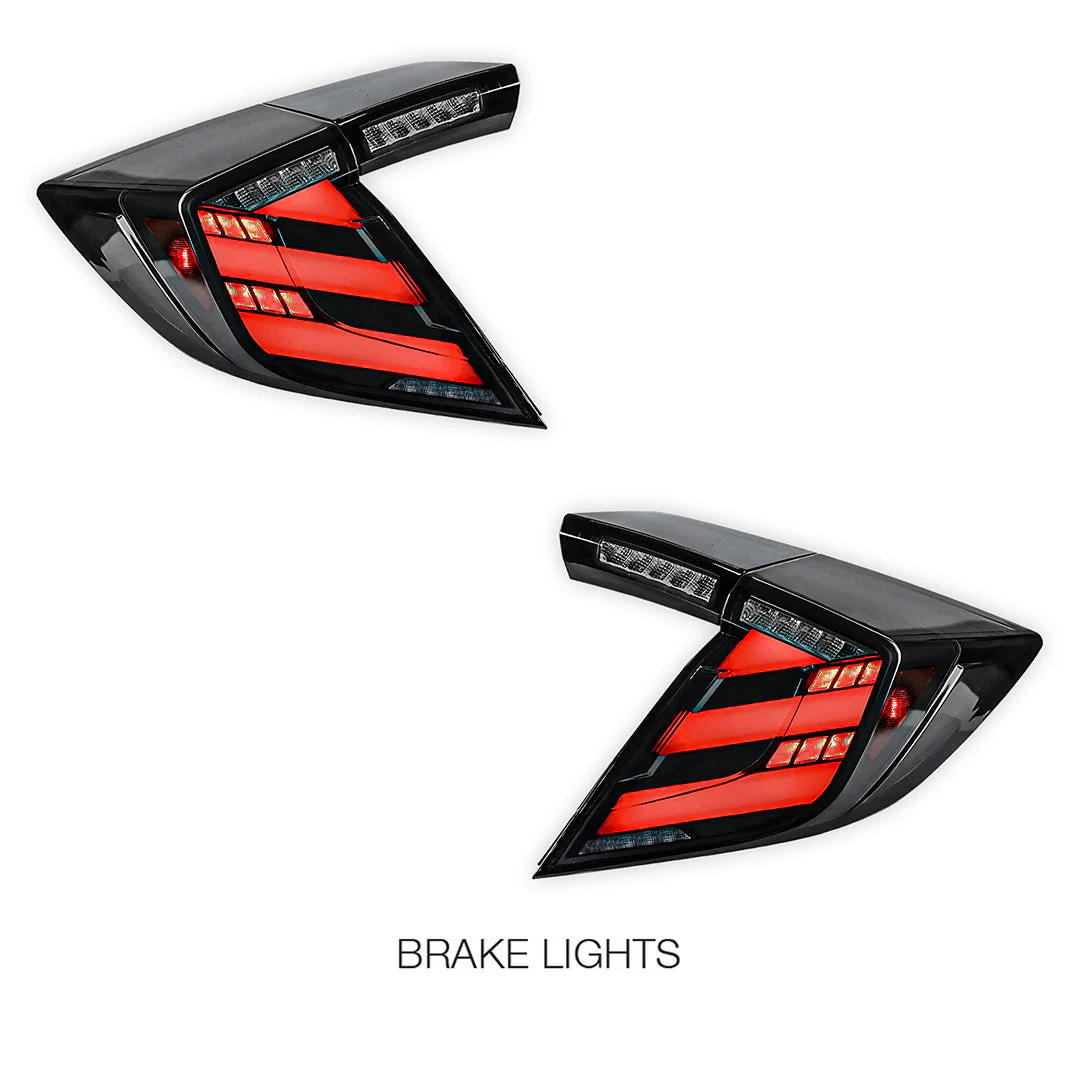 Honda Civic FK7 / FK8 Type R (2016 - 2022) Mugen Style Sequential Clear LED Tail Lights LH + RH - Image 2