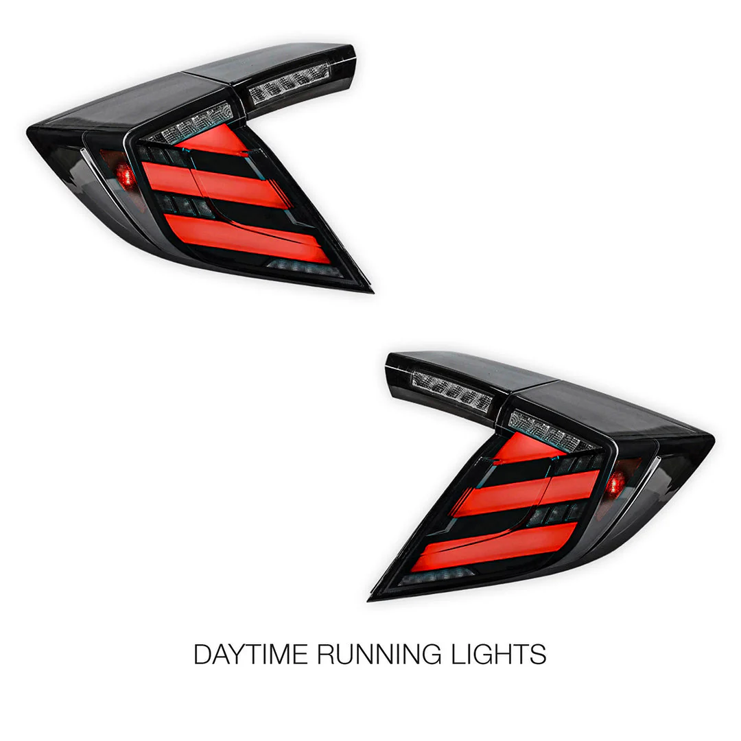 Honda Civic FK7 / FK8 Type R (2016 - 2022) Mugen Style Sequential Clear LED Tail Lights LH + RH - Image 3
