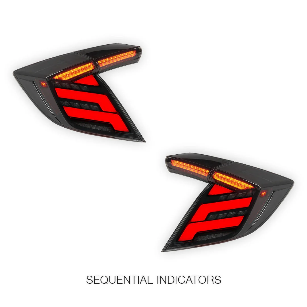 Honda Civic FK7 / FK8 Type R (2016 - 2022) Sequential Full LED Tail Lights LH + RH - Image 3