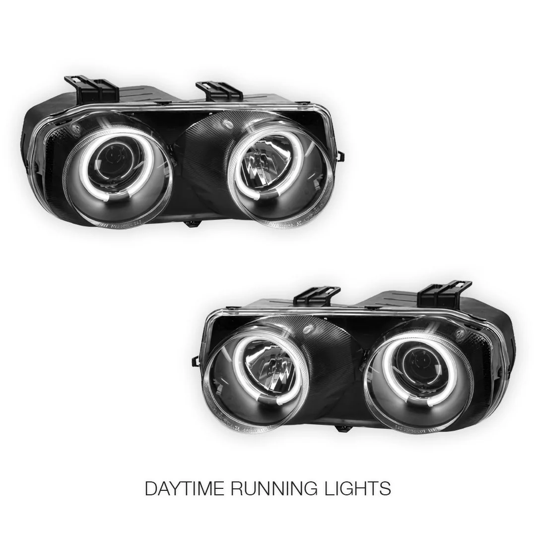 Honda Integra DC2 (1993 - 1997) JDM CCFL Angel-Eye Projector Headlights LH + RH - Image 2