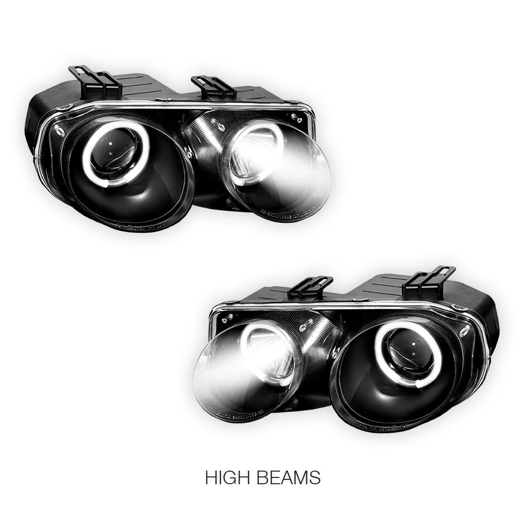 Honda Integra DC2 (1998 - 2001) JDM CCFL Angel-Eye Projector Headlights LH + RH - Image 4