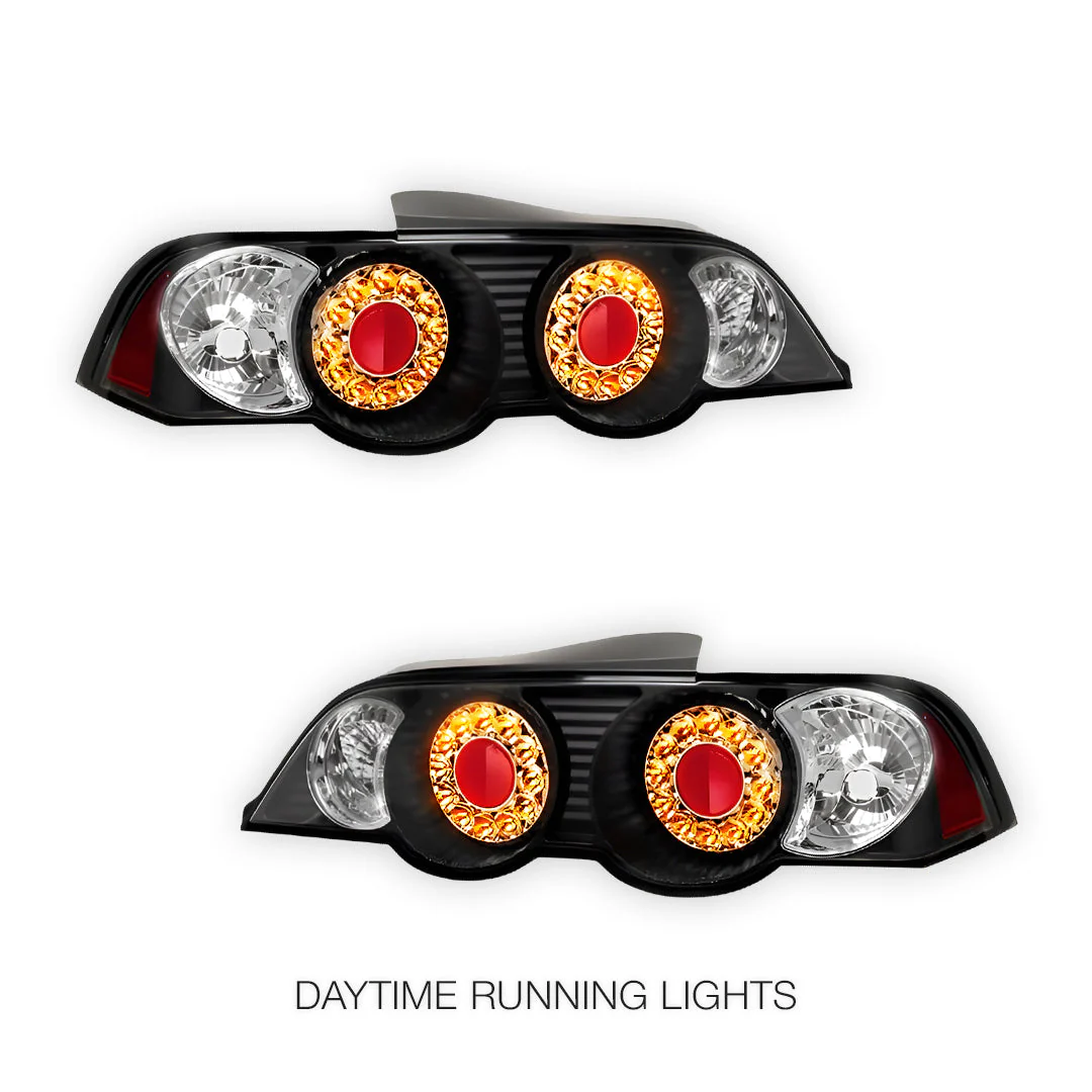 Honda Integra DC5 (2001 - 2004) JDM Black Altezza LED Tail Lights LH + RH - Image 2