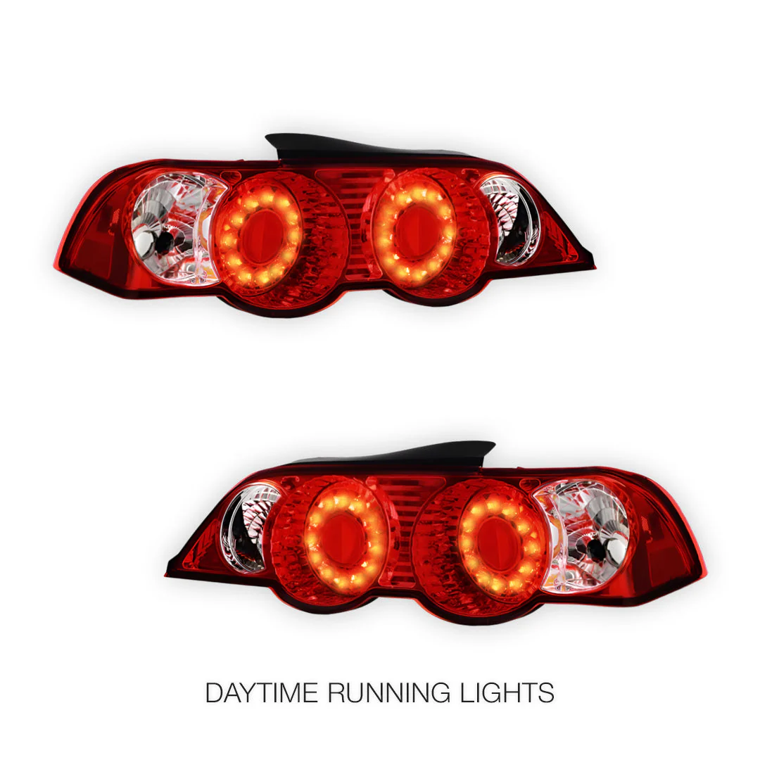 Honda Integra DC5 (2001 - 2004) JDM Black Altezza LED Tail Lights LH + RH - Image 8