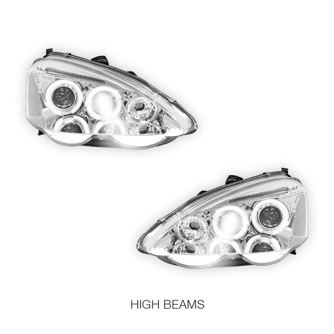 Honda Integra DC5 (2001 - 2004) LED Angel-Eye Projector Headlights LH + RH - Image 11