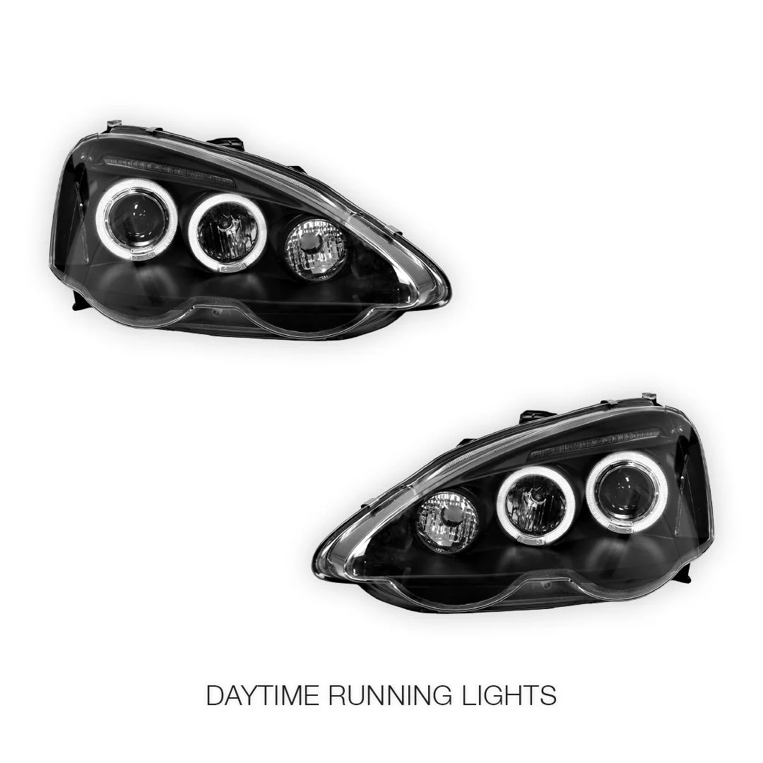 Honda Integra DC5 (2001 - 2004) LED Angel-Eye Projector Headlights LH + RH - Image 2