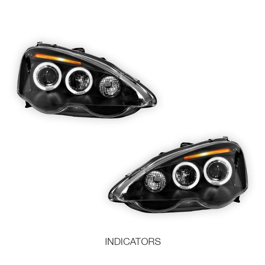 Honda Integra DC5 (2001 - 2004) LED Angel-Eye Projector Headlights LH + RH - Image 3