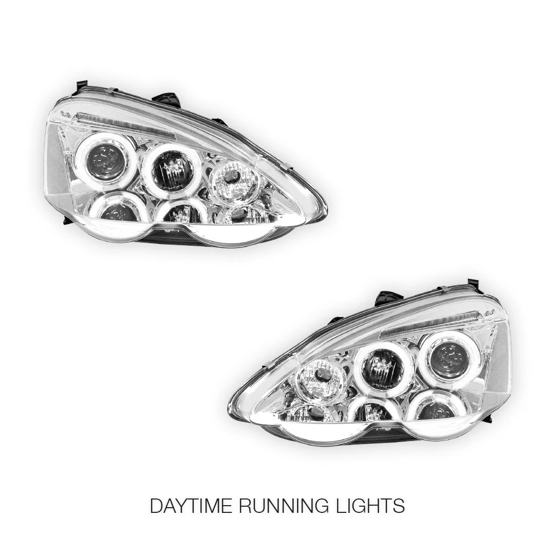 Honda Integra DC5 (2001 - 2004) LED Angel-Eye Projector Headlights LH + RH - Image 8