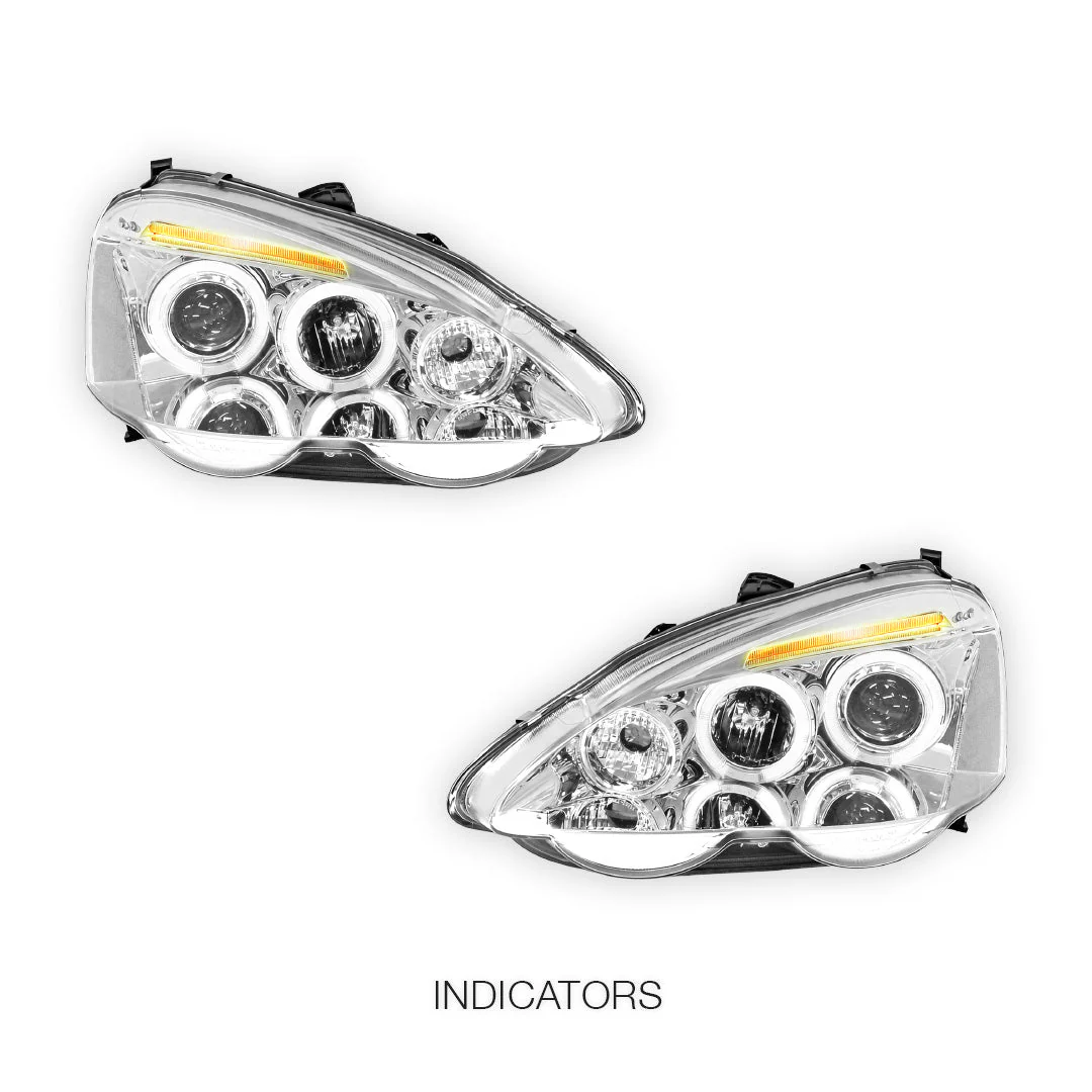 Honda Integra DC5 (2001 - 2004) LED Angel-Eye Projector Headlights LH + RH - Image 9