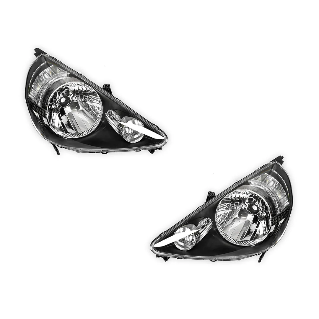 Honda Jazz GD Hatch (2004 - 2008) Black Headlights LH + RH - Image 2