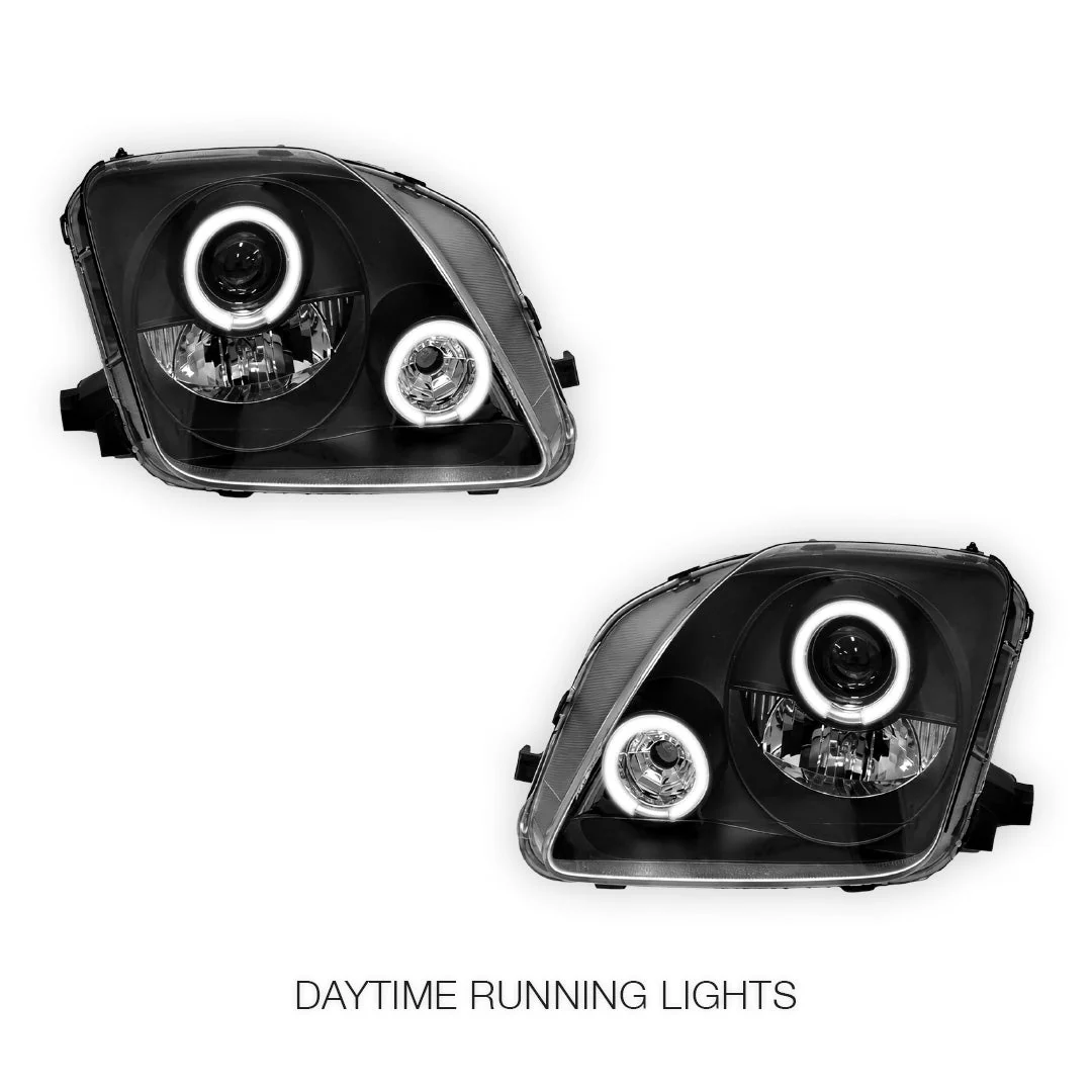 Honda Prelude BB 5th Gen (1997 - 2001) JDM CCFL Angel-Eye Projector Headlights LH + RH - Image 2