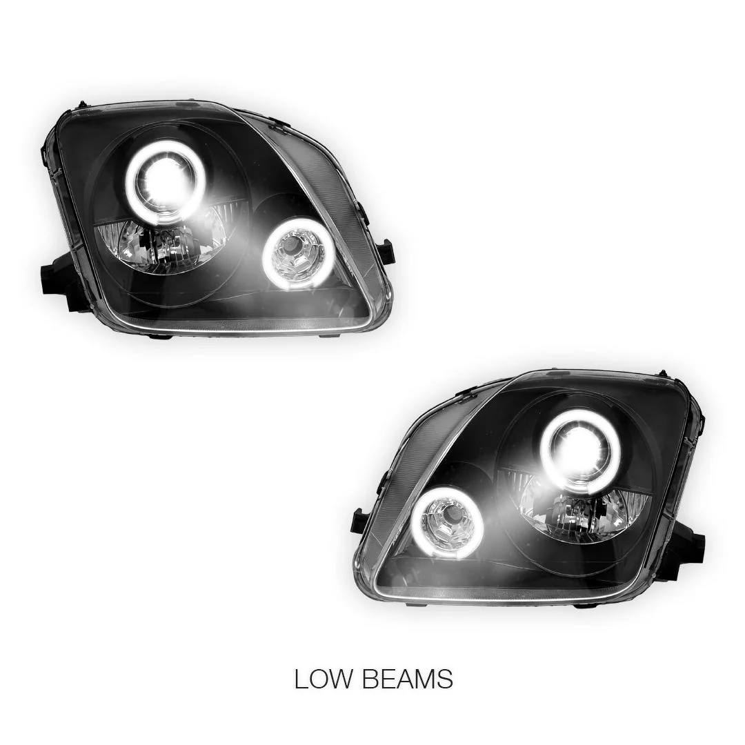 Honda Prelude BB 5th Gen (1997 - 2001) JDM CCFL Angel-Eye Projector Headlights LH + RH - Image 3