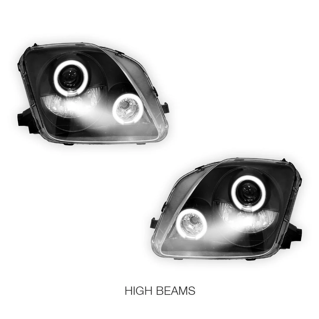 Honda Prelude BB 5th Gen (1997 - 2001) JDM CCFL Angel-Eye Projector Headlights LH + RH - Image 4