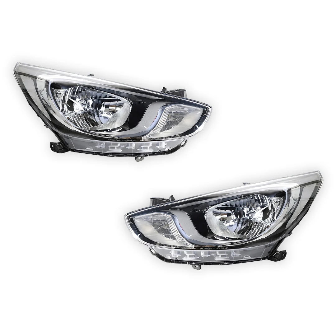 Hyundai Accent RB Series 1 (2011 - 2014) Headlights LH + RH - Image 2