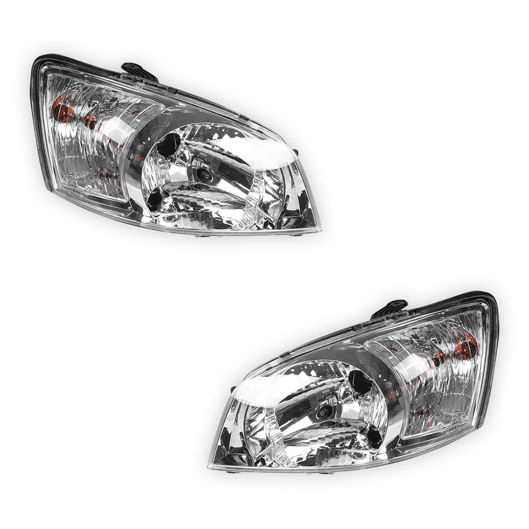 Hyundai Getz TB (2002 - 2005) Chrome Halogen OEM Style Headlights LH + RH - Image 2