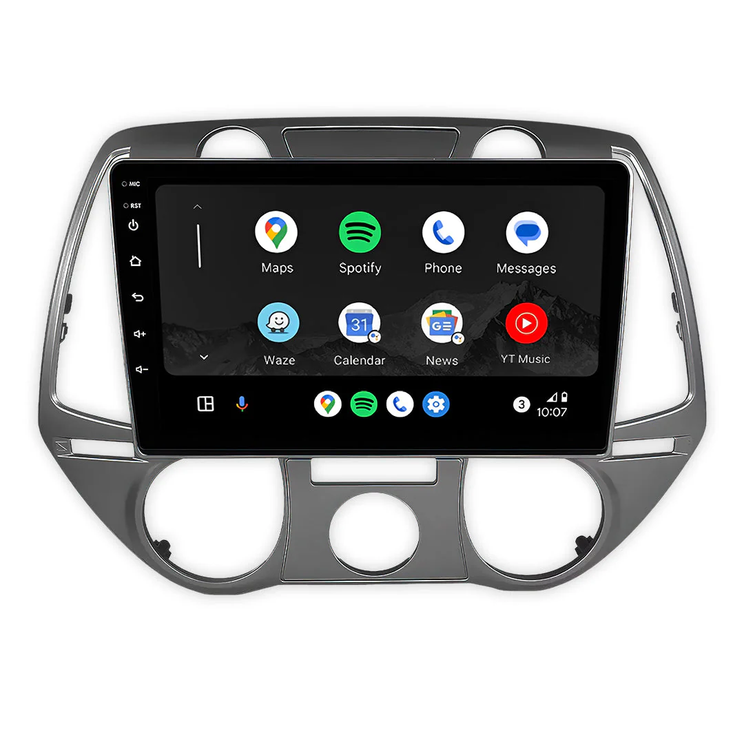 Hyundai i20 PB Series 1 (2010 - 2012) 9" 13.3" Wireless Android 15 Head Unit for Apple CarPlay / Android Auto - Image 2