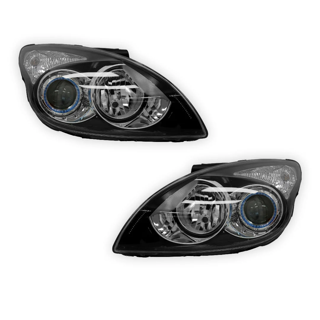 Hyundai i30 FD (2010 - 2012) Black OEM Style Headlights LH + RH - Image 2