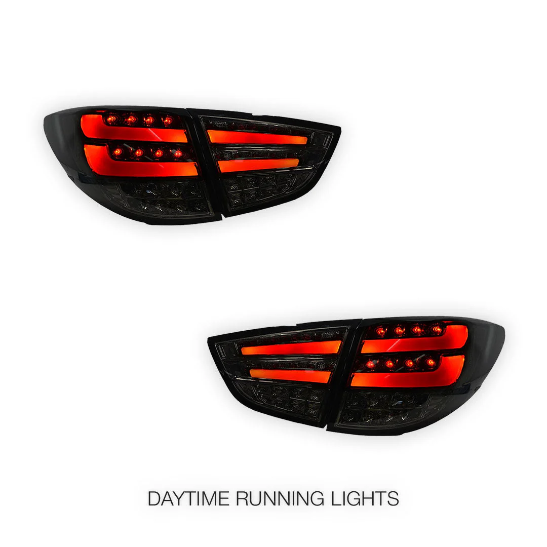 Hyundai ix35 LM (2009 - 2015) Smoked Black Full LED Tail Lights LH + RH - Image 2