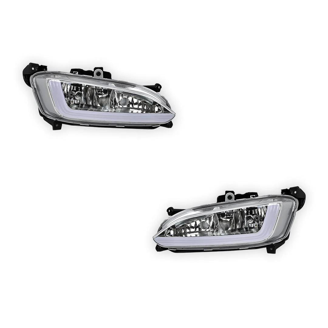 Hyundai Santa Fe IX45 (2013 - 2015) LED DRL Bumper Fog Lights LH + RH - Image 2