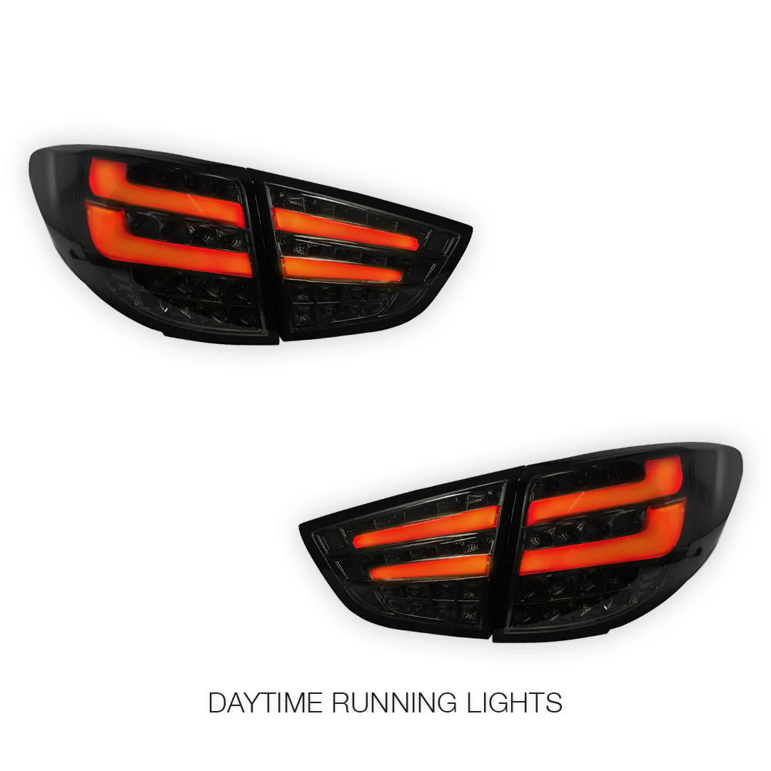 Hyundai Tucson JM / TL / TLE (2009 - 2015) Smoked Black Full LED Tail Lights LH + RH - Image 2
