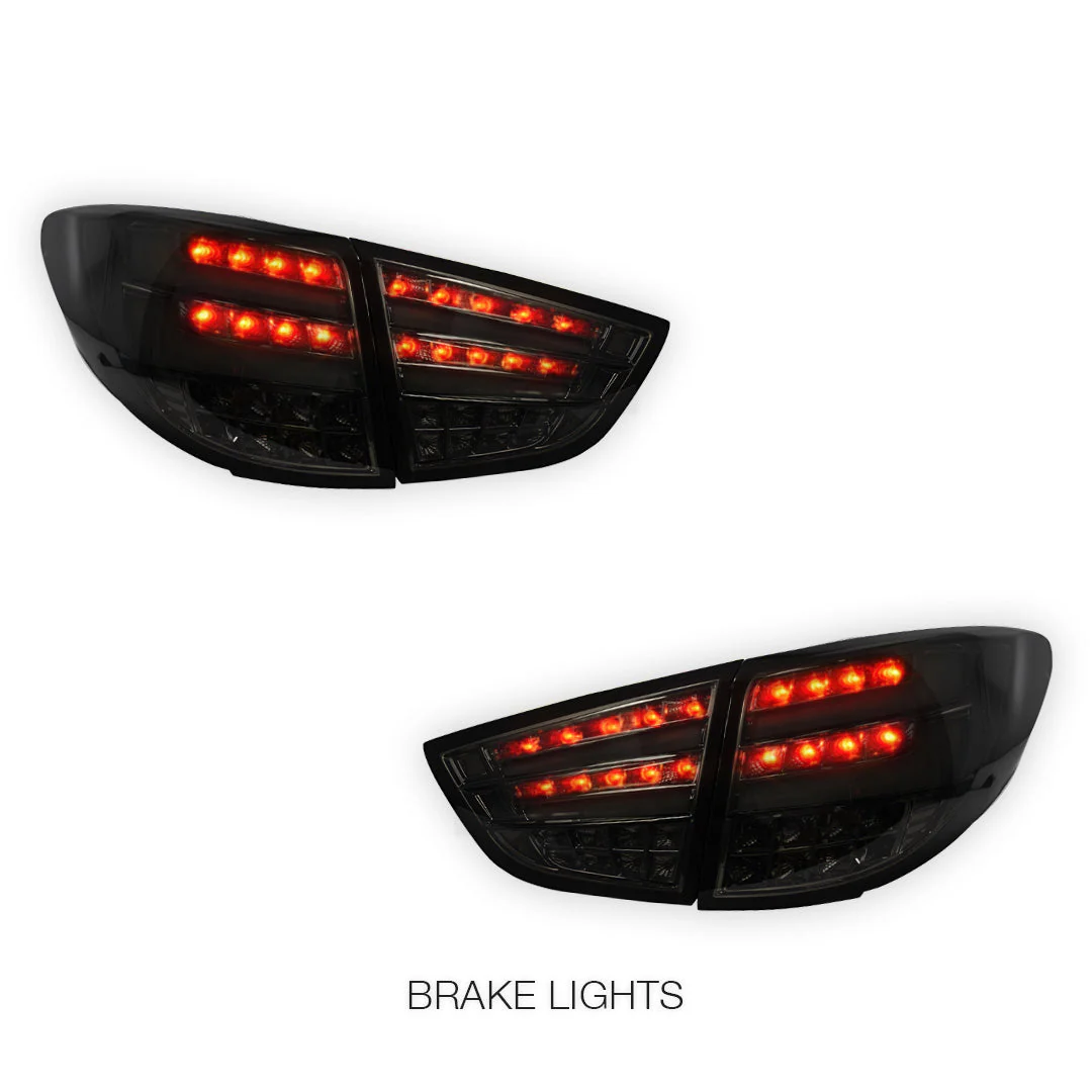 Hyundai Tucson JM / TL / TLE (2009 - 2015) Smoked Black Full LED Tail Lights LH + RH - Image 4