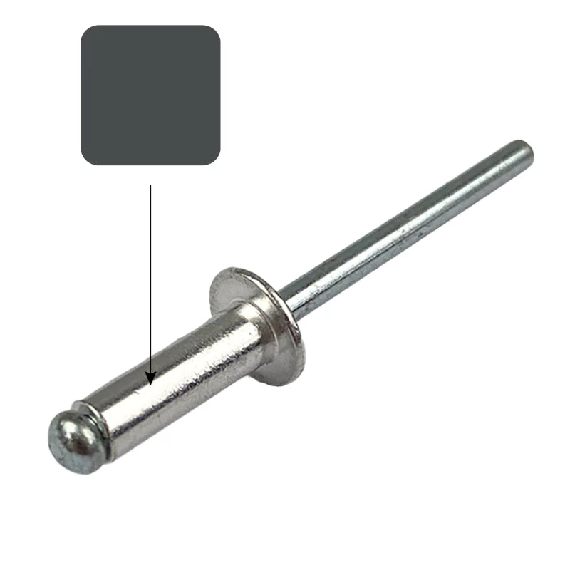 Iron Black AS4-3 Rivet Dome Pop Blind (3.2mm x 8mm) Aluminium Steel - Image 2