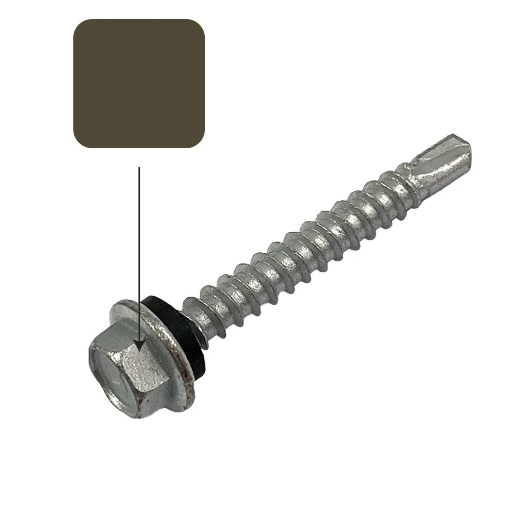 Ironbark Colorbond 10g-16 x 16mm Hex Head Self Drilling Screw Tek with NEO Seal Galvanised - Image 2