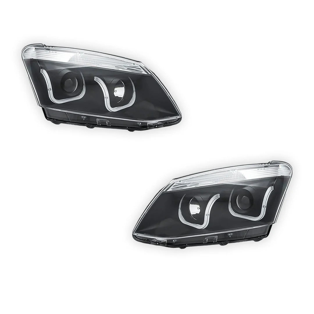 Isuzu D-MAX (2012 - 2016) Black Eagle U-Shape Halo Angel Eyes Headlights LH + RH - Image 6