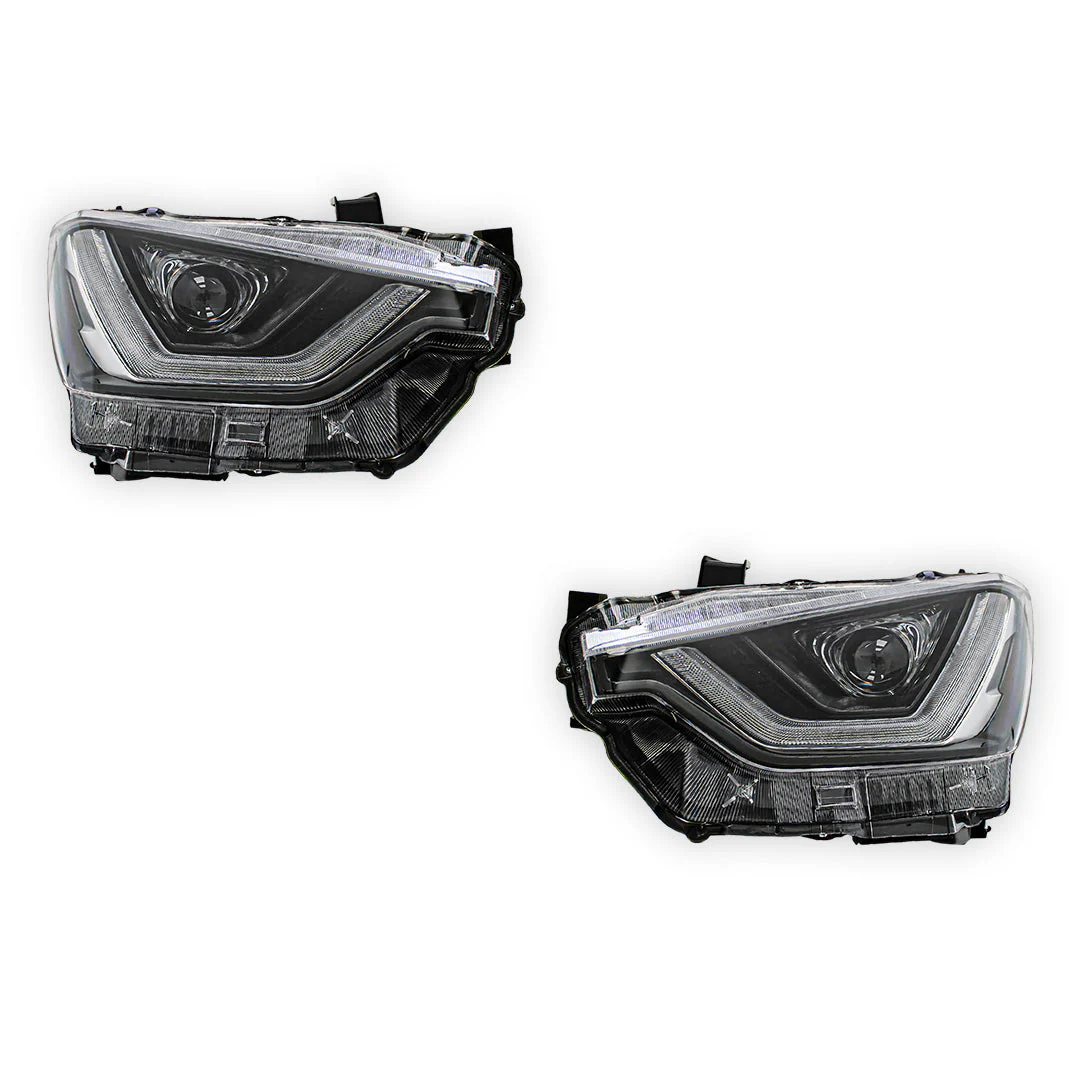 Isuzu D-Max (2020 - 2023) Black LED DRL Projector Head Lights LH + RH - Image 2
