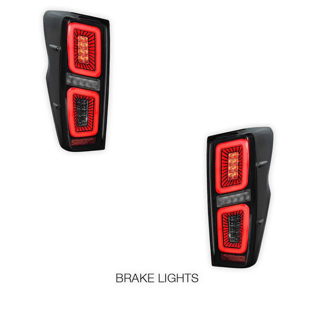 Isuzu D-Max RG (2020 - 2024) Sequential Smoked Beast Style LED Tail Lights LH + RH - Image 2