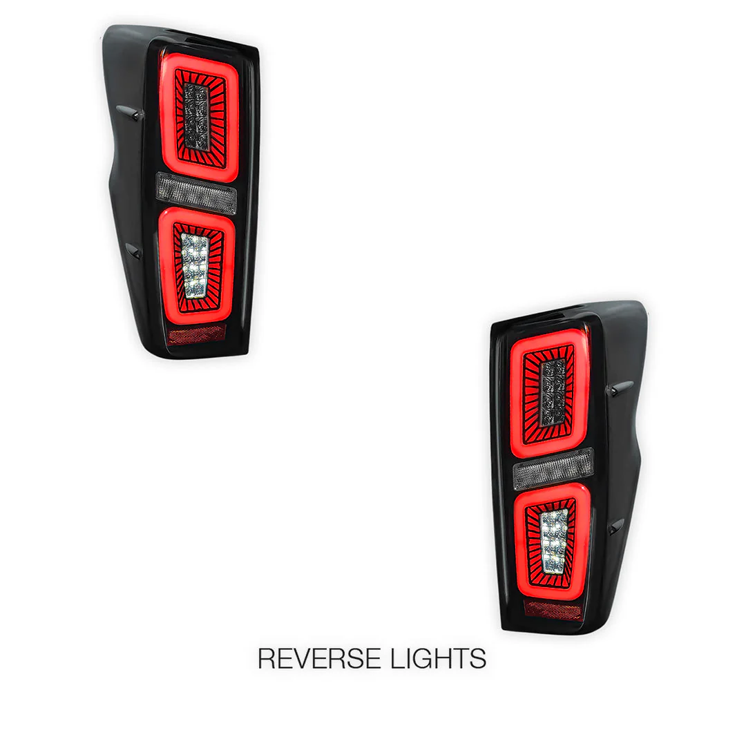 Isuzu D-Max RG (2020 - 2024) Sequential Smoked Beast Style LED Tail Lights LH + RH - Image 4