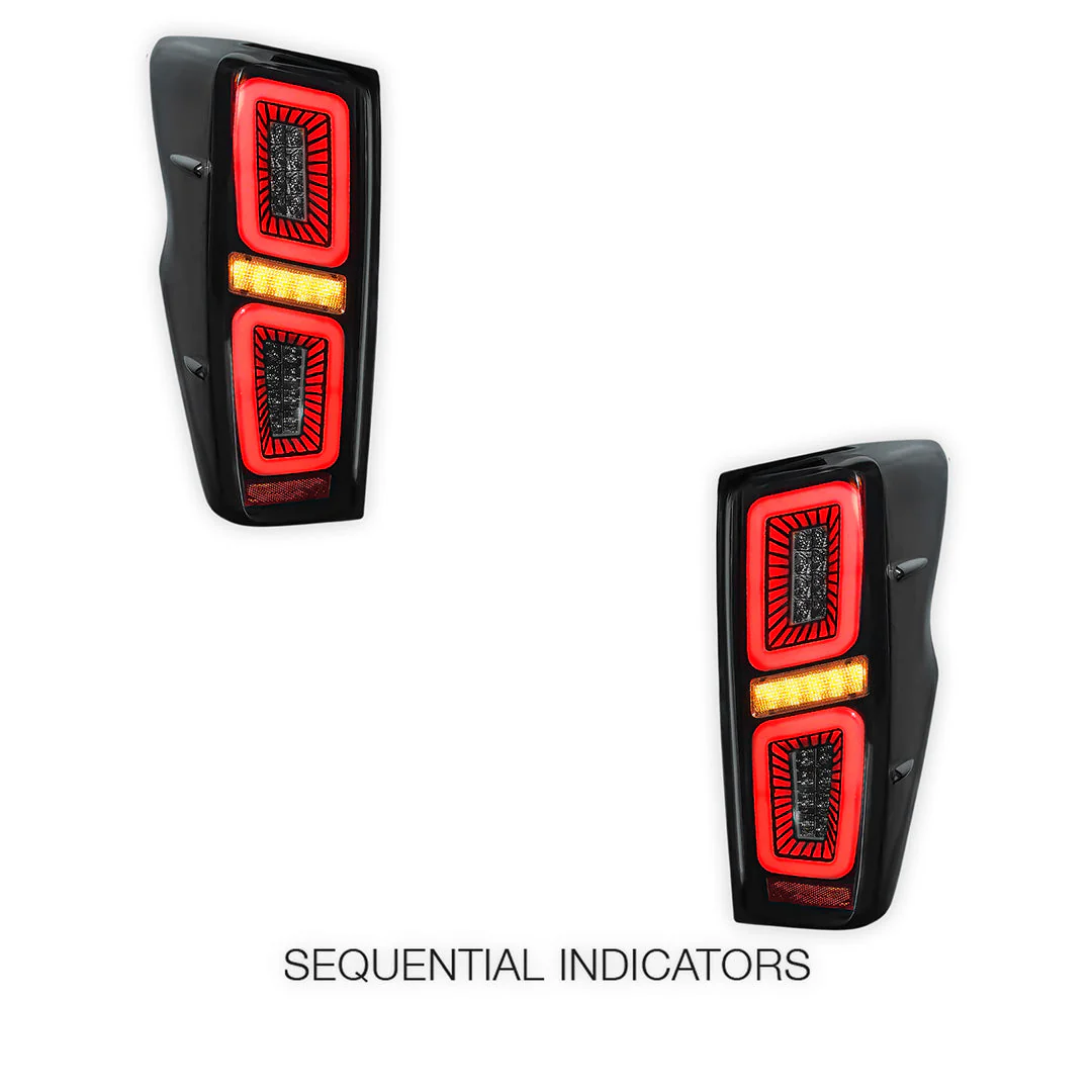 Isuzu D-Max RG (2020 - 2024) Sequential Smoked Beast Style LED Tail Lights LH + RH - Image 5