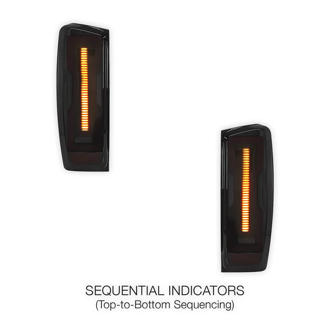 Isuzu D-Max RG (2020 - 2024) Sequential Smoked Black LED Tail Lights LH + RH - Image 4
