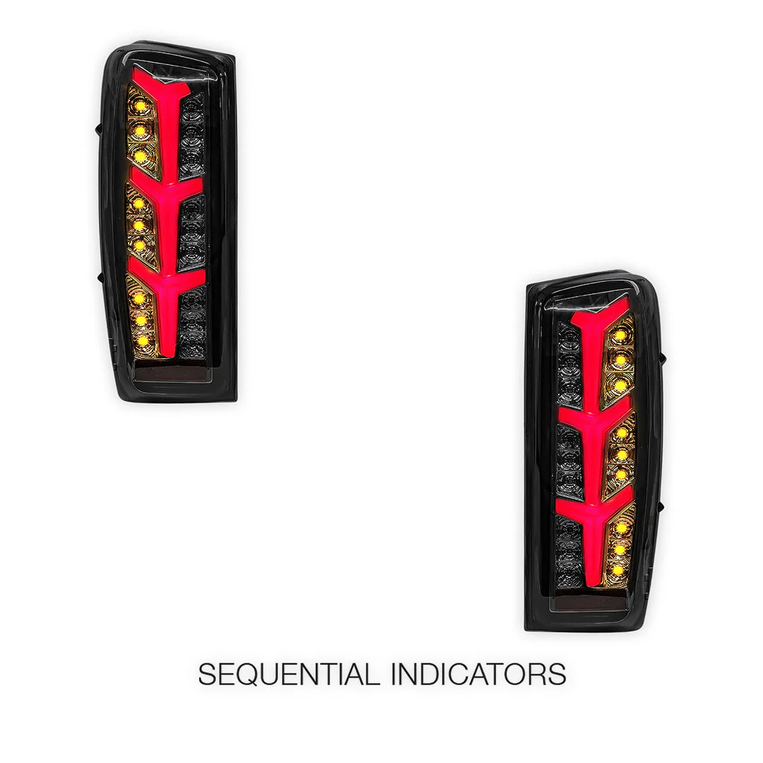 Isuzu D-Max RG (2021 - 2024) Sequential Smoked Avant Full LED Tail Lights LH + RH - Image 4