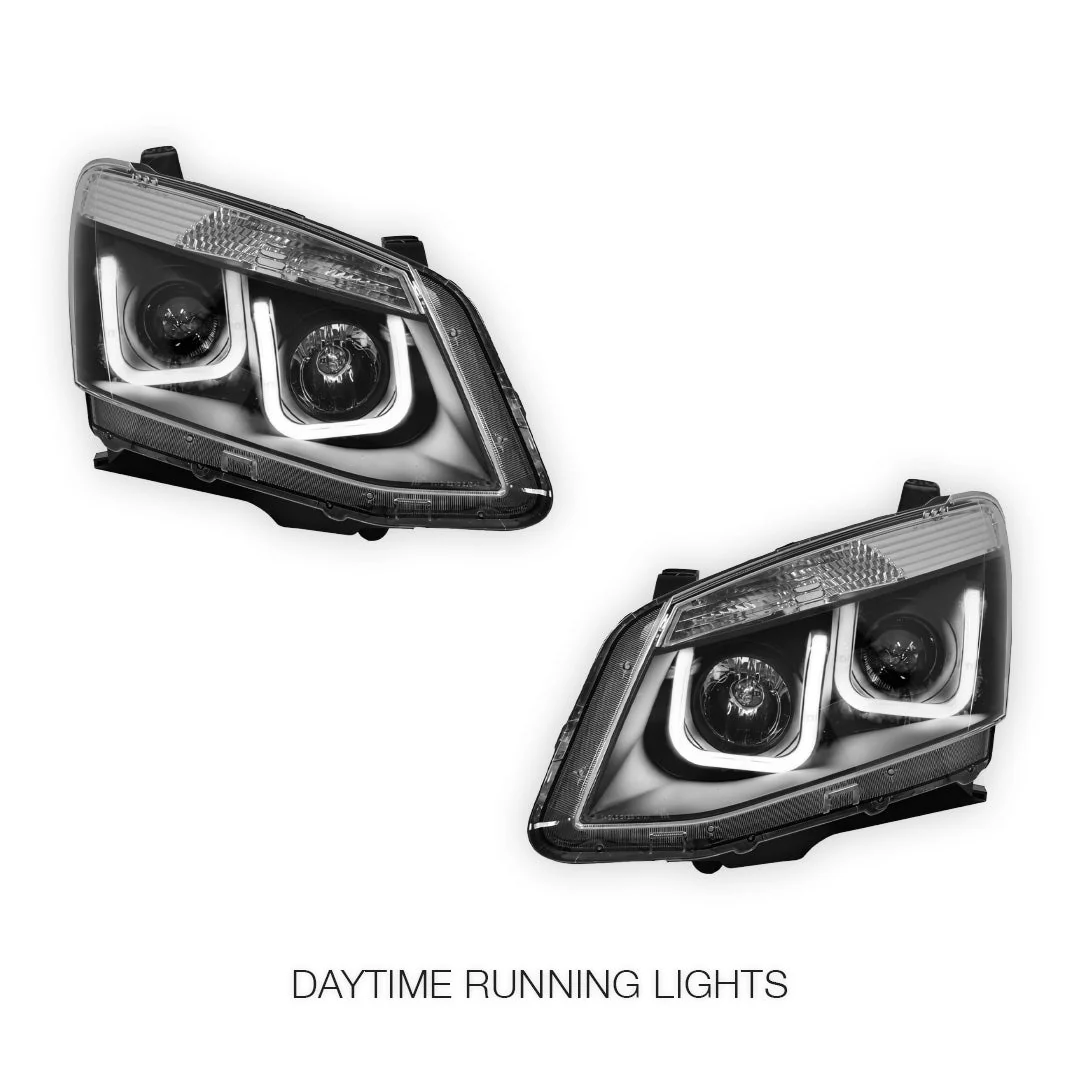 Isuzu D-MAX RT (2012 - 2016) 3D LED Stripe DRL Projector Headlights LH + RH - Image 2