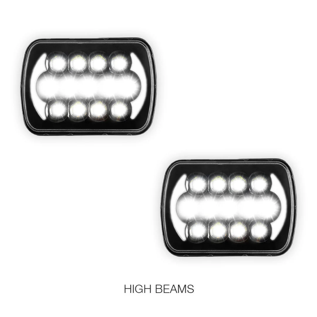 Ford F-250 RM / RN (2001 - 2006) LED Headlights Halo DRL LH + RH - Image 10