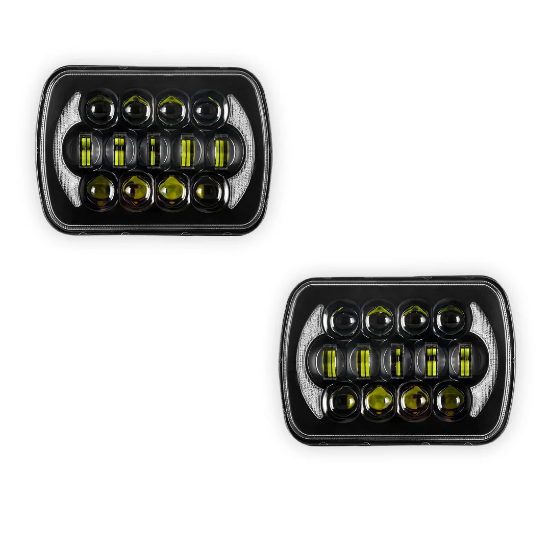 Ford F-250 RM / RN (2001 - 2006) LED Headlights Halo DRL LH + RH - Image 11