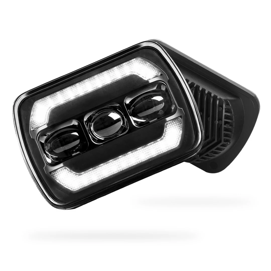 Ford F-250 RM / RN (2001 - 2006) LED Headlights Halo DRL LH + RH - Image 12