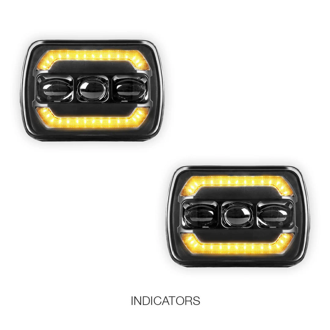 Ford F-250 RM / RN (2001 - 2006) LED Headlights Halo DRL LH + RH - Image 14