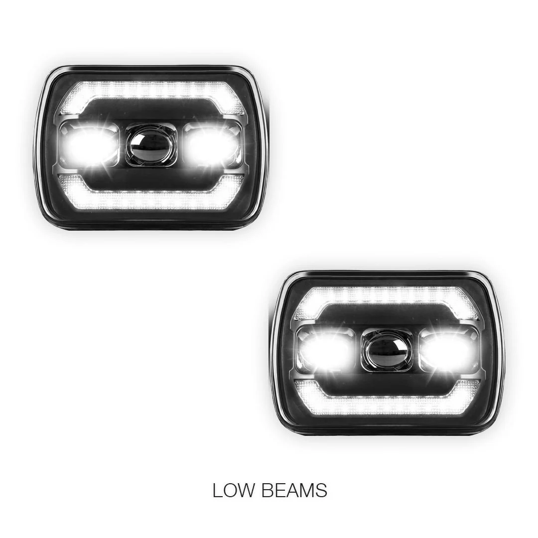 Ford F-250 RM / RN (2001 - 2006) LED Headlights Halo DRL LH + RH - Image 15