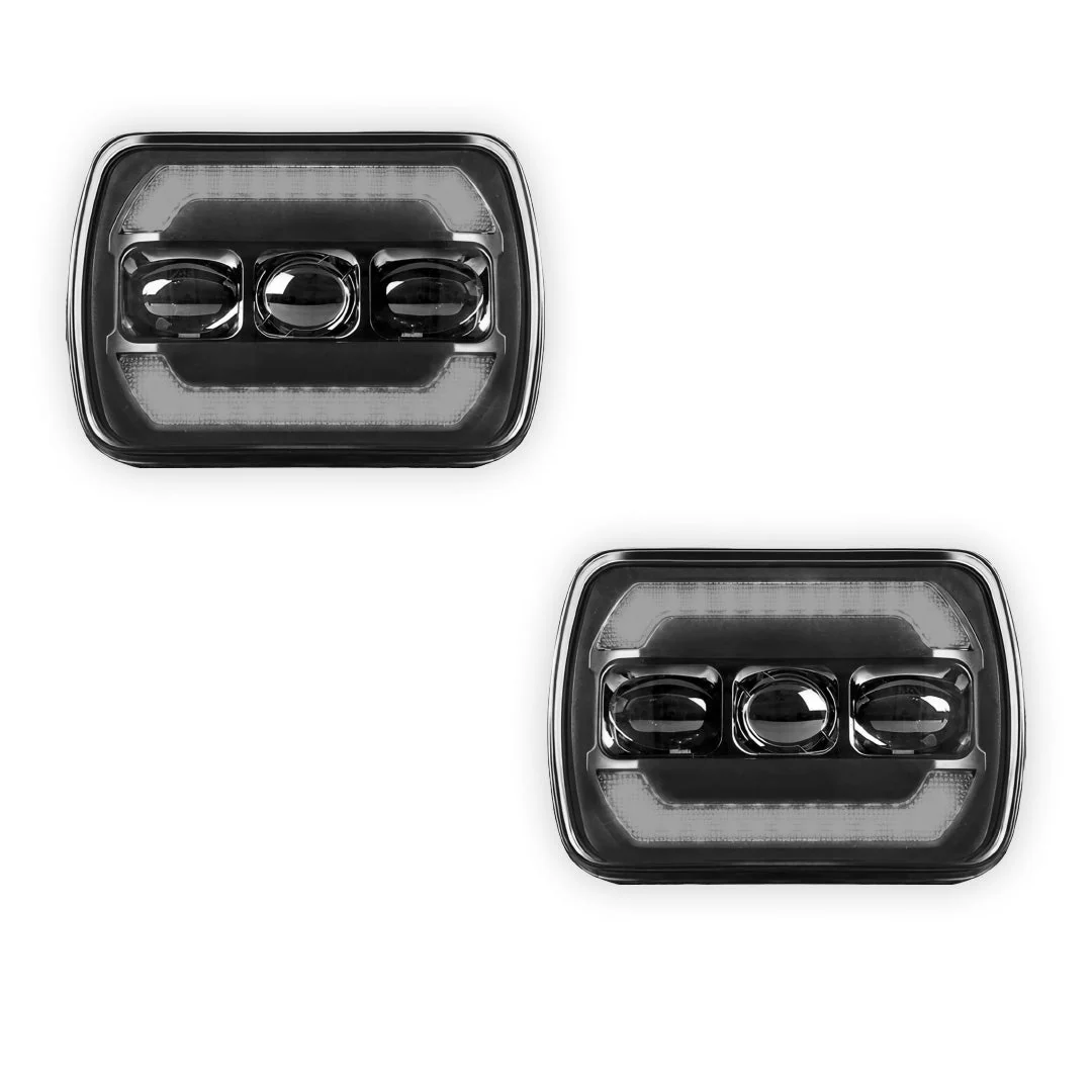 Ford F-250 RM / RN (2001 - 2006) LED Headlights Halo DRL LH + RH - Image 17